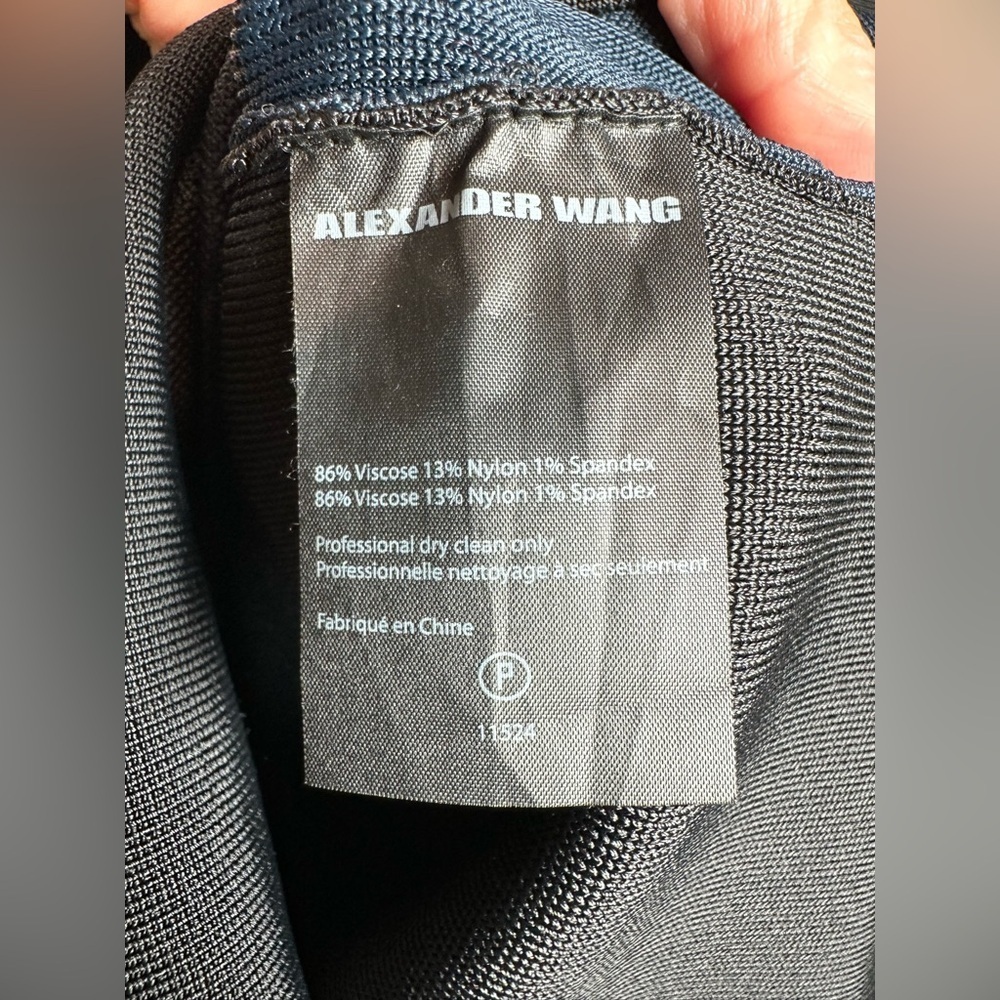 Alexander Wang Black and Navy Midi Dress - Picture 7 of 9